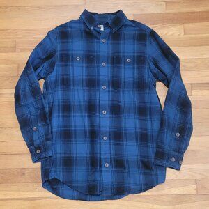 Duluth Slim Fit Medium M Black Blue Flannel Men's Button Down Shirt